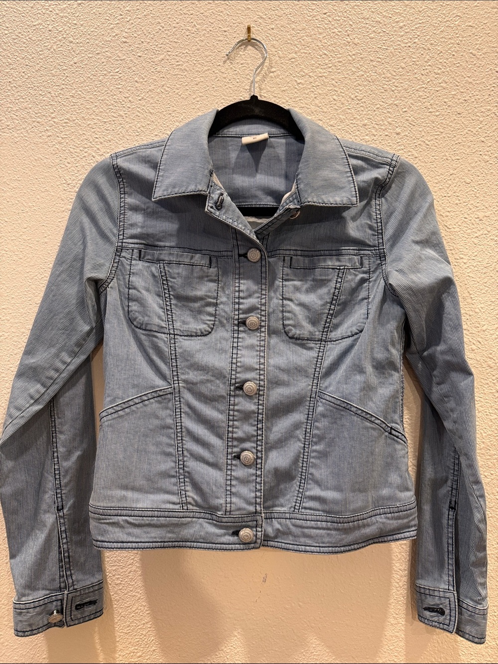 CAbi Light Blue Denim Jacket - Women's Button Front Jean Jacket